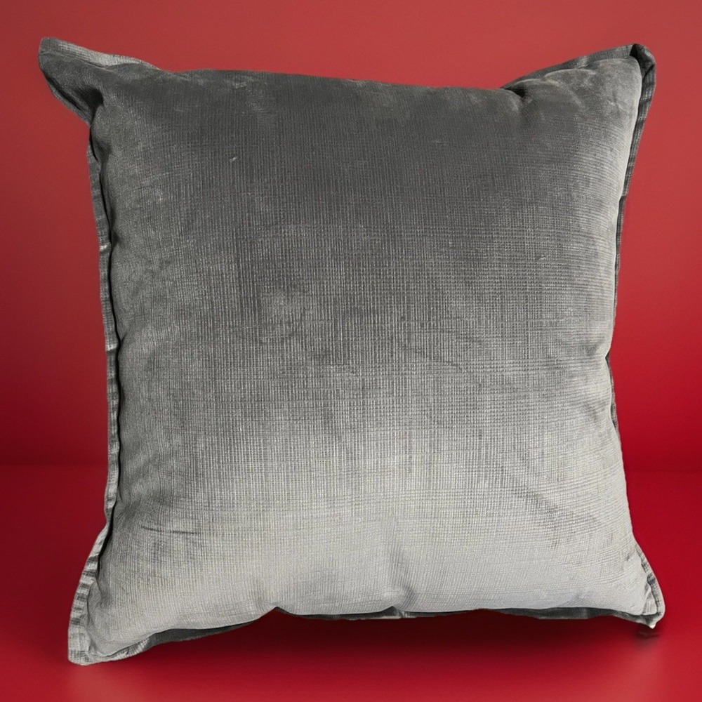 Large New 20"x20" Gray Throw Pillow Surefit Home Decor Soft Couch Bed